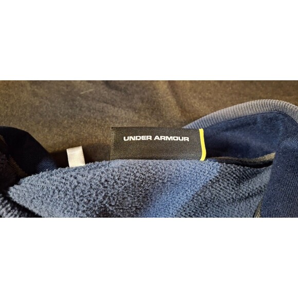 Under Armour Sweater Mens 2XL Blue 1/4 Zip Storm Fleece Jumper Workout/Golf XXL - Picture 8 of 12